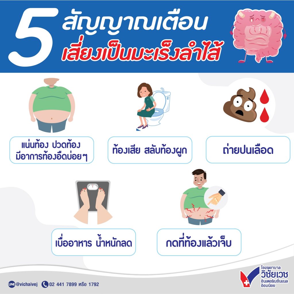 5 สัญญาณเตือนเสี่ยงเป็นมะเร็งลำไส้