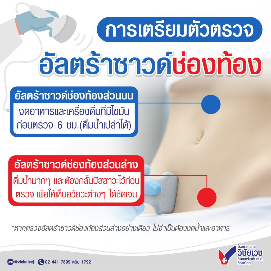 การเตรียมตัวตรวจอัลตร้าซาวด์ช่องท้อง