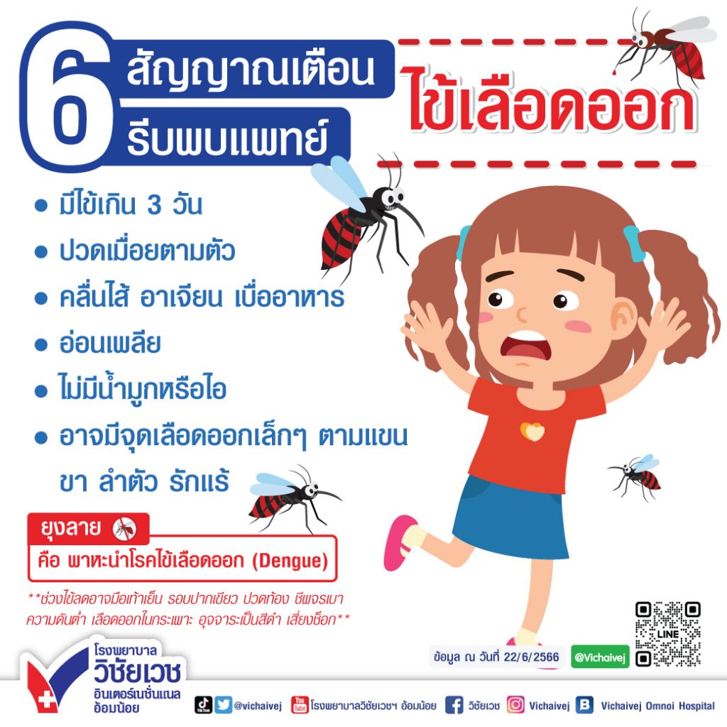 6 สัญญาณเตือนไข้เลือดออก รีบพบแพทย์