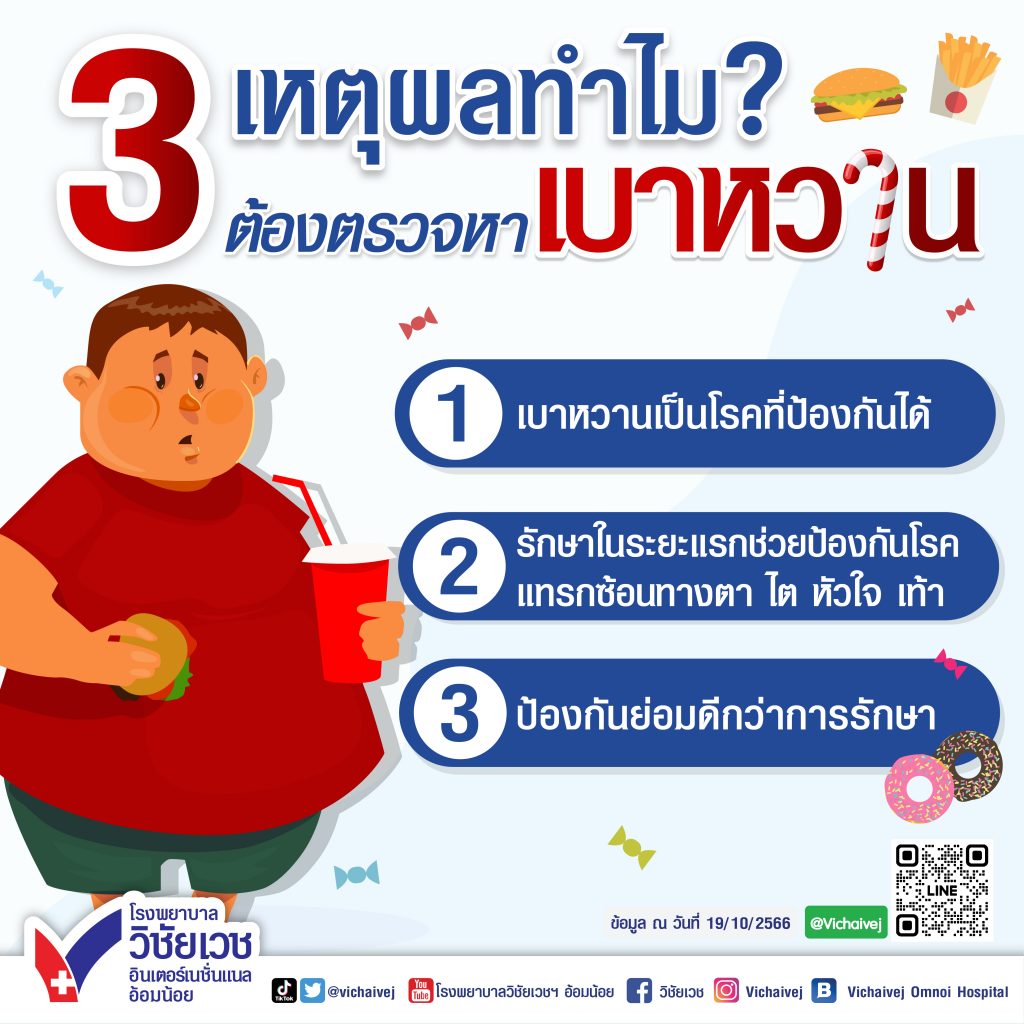 3 เหตุผลทำไม? ต้องตรวจหาเบาหวาน