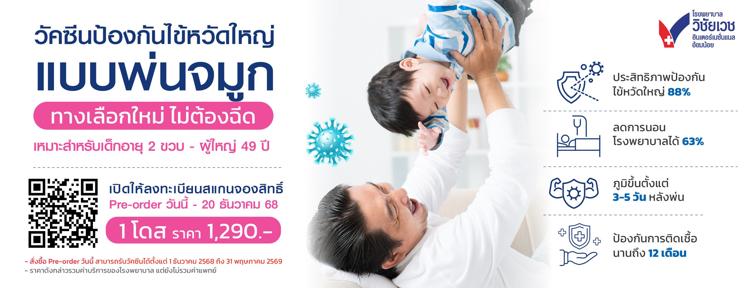 วัคซีนไข้หวัดใหญ่แบบพ่นจมูก